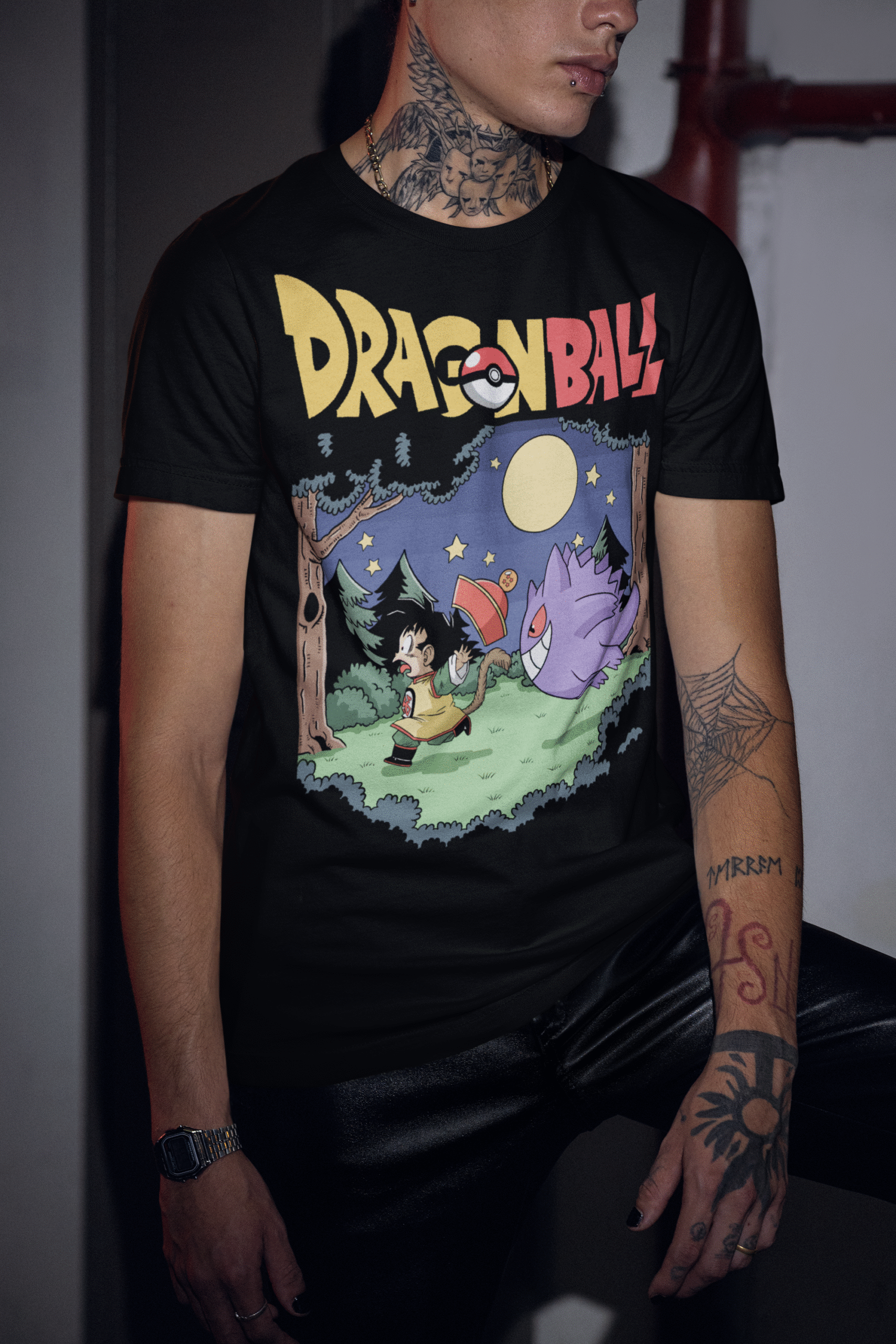 Catch ’Em Kamehame-ha! | Dragon Ball x Pokémon Unisex Tee - Image 3