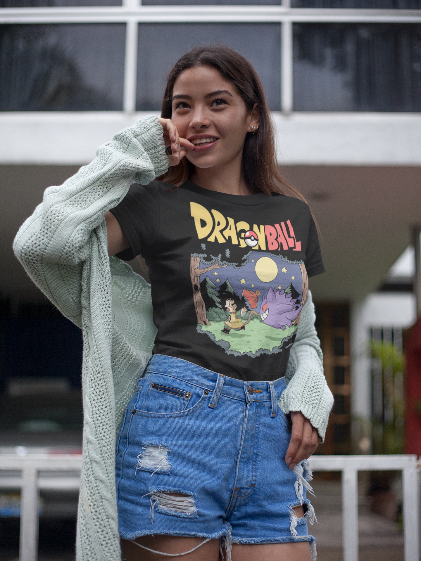 Catch ’Em Kamehame-ha! | Dragon Ball x Pokémon Unisex Tee - Image 6